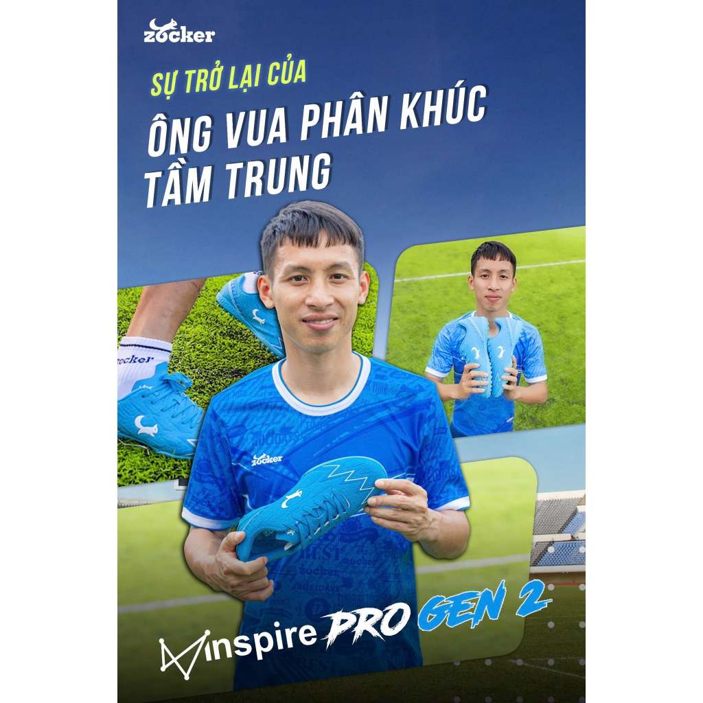 Giày bóng đá Đỗ Hùng Dũng Zocker Inspire Pro Gen 2 chinh phục đỉnh cao giày đá bóng giá rẻ | BigBuy360 - bigbuy360.vn