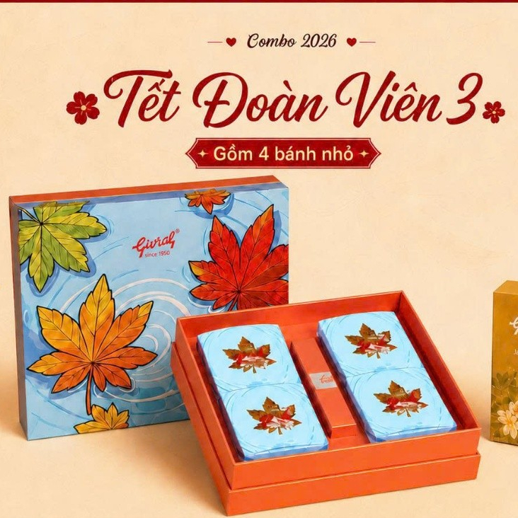 Bánh Trung Thu Givral Combo Tết Đoàn Viên 3 –4 hộp *150g (2D-7D-8D-11D)