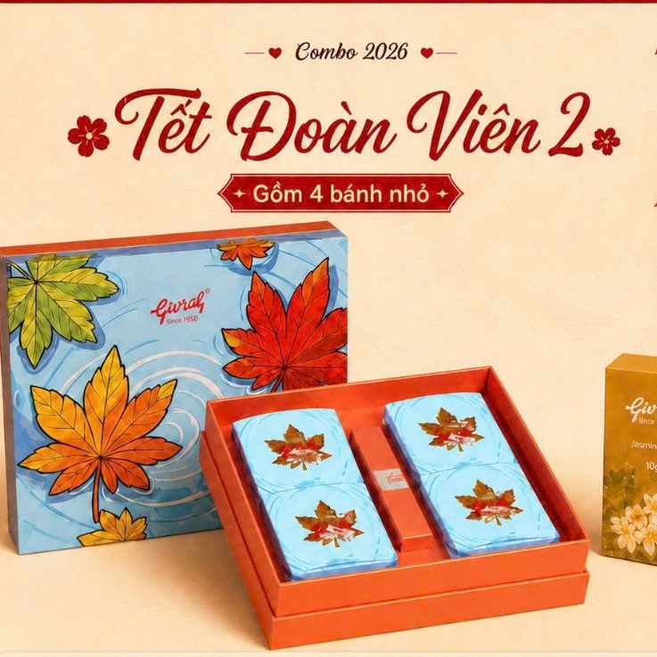 Bánh Trung Thu Givral Tết Đoàn Viên 2 –4 bánh *150gr (2D-9D-10D-17D)