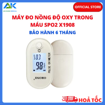 Máy Đo Nồng Độ Oxy Trong Máu SpO2 OROMI X1908 - Đo Nhịp Tim Kẹp Ngón Tay Chính Xác, Tặng Kèm Pin (Bảo Hành 6 Tháng)