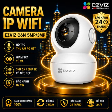Camera EZVIZ H6C C6N 3MP 2K 5MP 3K G1 Camera 360 Độ Camera Wifi Trong Nhà Quay Quét Theo Dõi Chuyển Động