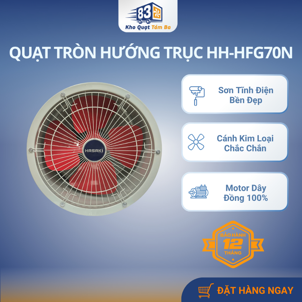Quạt Thông Gió Tròn Công Nghiệp HASAKI HH-HFG70N | BigBuy360 - bigbuy360.vn