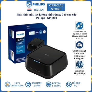 Máy khử mùi và lọc không khí trong ô tô Philips GP5201 tích hợp cảm biến chất lượng không khí - Bảo Hành 12 Tháng