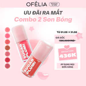 [LS] Combo 2 Son Bóng Dưỡng Môi Mọng Ẩm Mềm Xinh, Nhẹ Môi Không Dính, Màu Trong Trẻo SUGARPLUM Delish Lip Oil (3.4g x 2)