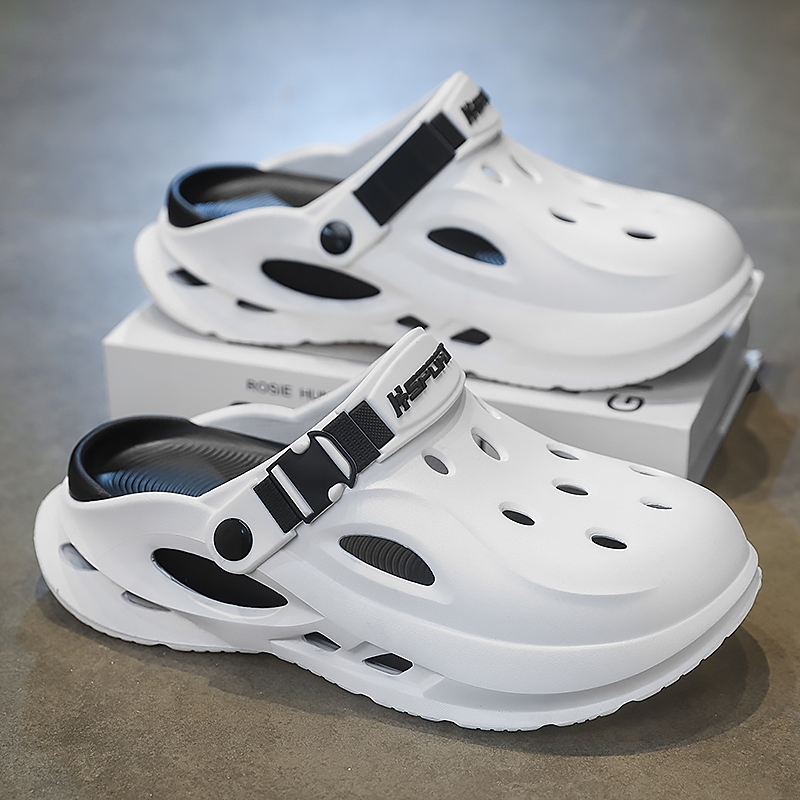 Giày clogs nam 2 trong 1 đế dày EVA chống trượt thoáng khí giày lười đi ngoài bãi biển mùa hè