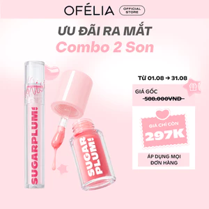 [LS] Combo Son Bóng Dưỡng Môi SUGARPLUM Delish Lip Oil+Son Tint Nước Mịn Lì Thuần Chay MistyNow Blurring Tint(3.8g+3.9g)