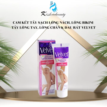 Kem tẩy lông Velvet tẩy lông chân wax lông nách kem tẩy lông bikini tẩy lông nách không đau rát an toàn cho da nhạy cảm