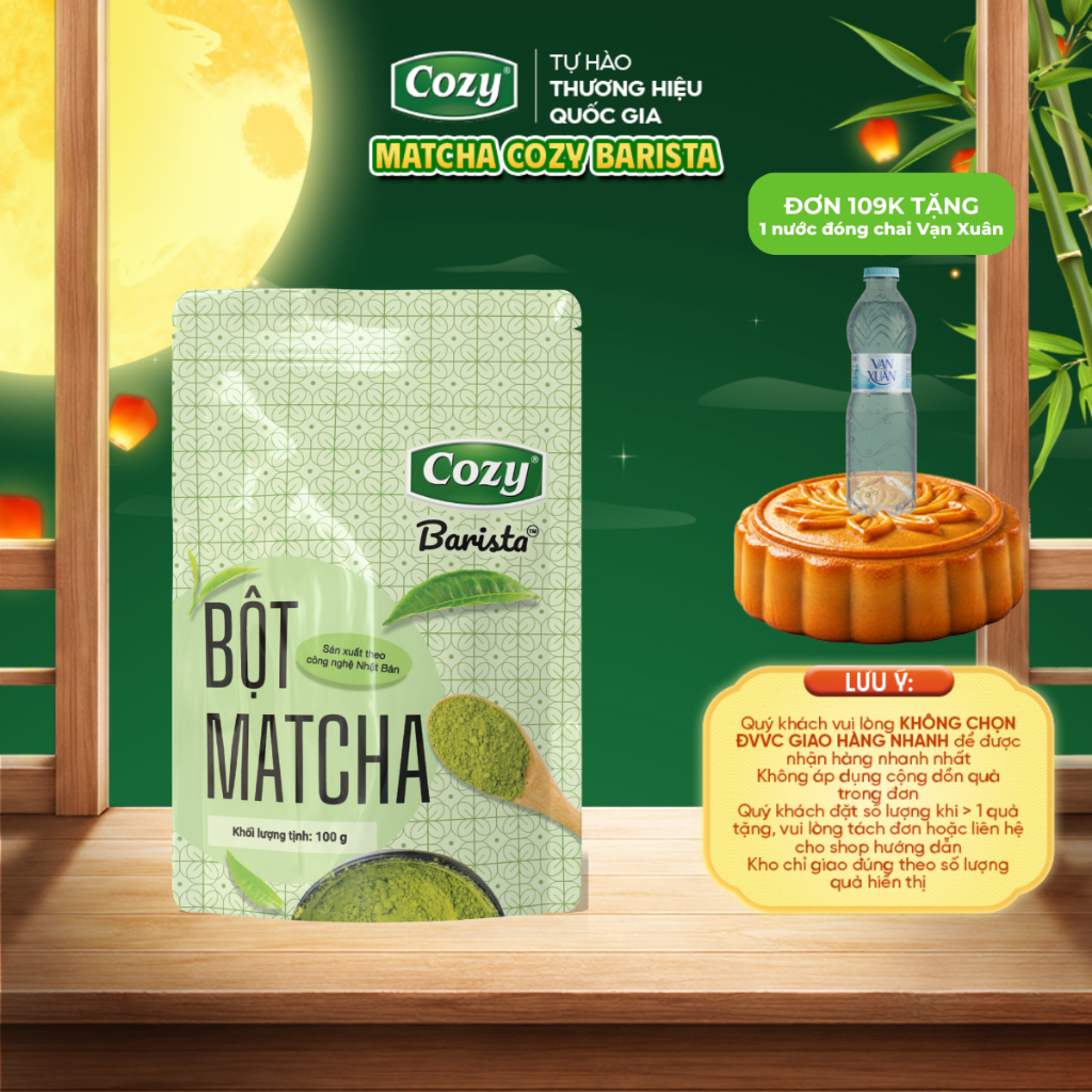 Bột Matcha Cozy Barista, Bột Trà Xanh Pha Matcha Latte Matcha Coldwisk Làm Bánh Kẹo