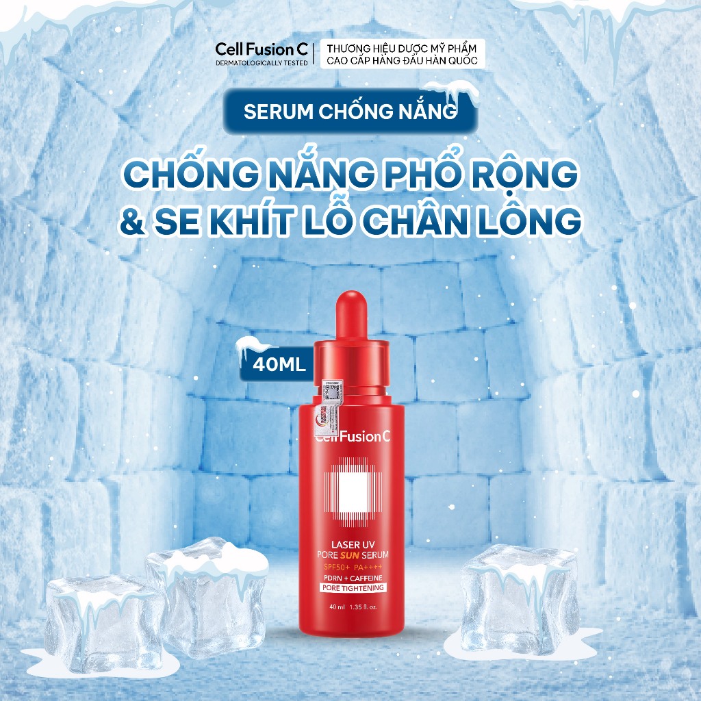 Serum Chống Nắng Phổ Rộng Thu Nhỏ Lỗ Chân Lông Cell Fusion C Laser UV Pore Sun Serum SPF50+ PA++++ 40ML