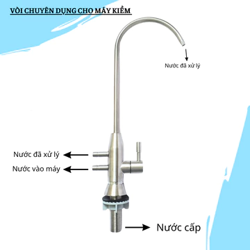 Vòi inox Chuyên Dụng Lắp Cho Máy Lọc Nước ion Kiềm, Máy Lọc Nước Điện Giải [LẮP ĐƯỢC CHO TẤT CẢ CÁC MODEL]