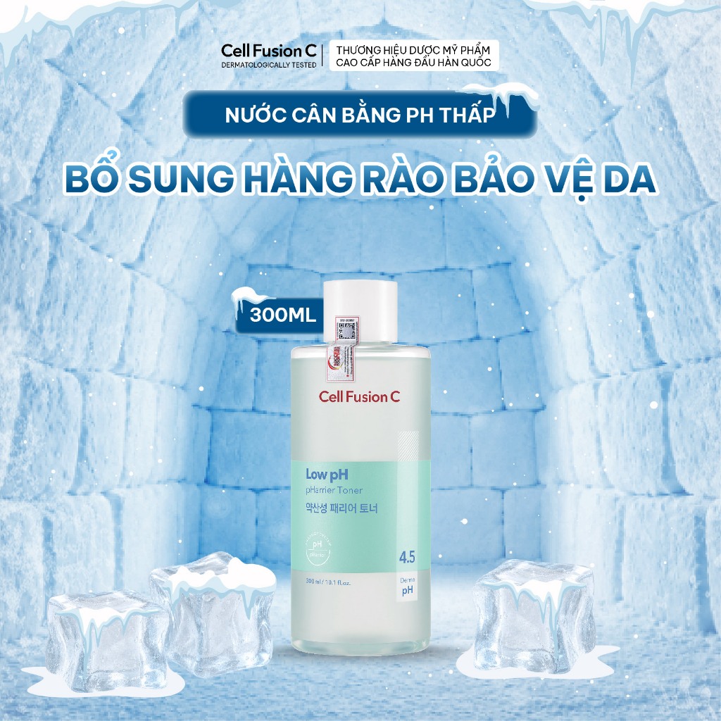 Toner Cân Bằng Cấp Ẩm Tăng Cường Hàng Rào Bảo Vệ Da Cell Fusion C Low pH Pharrier Toner 300ml