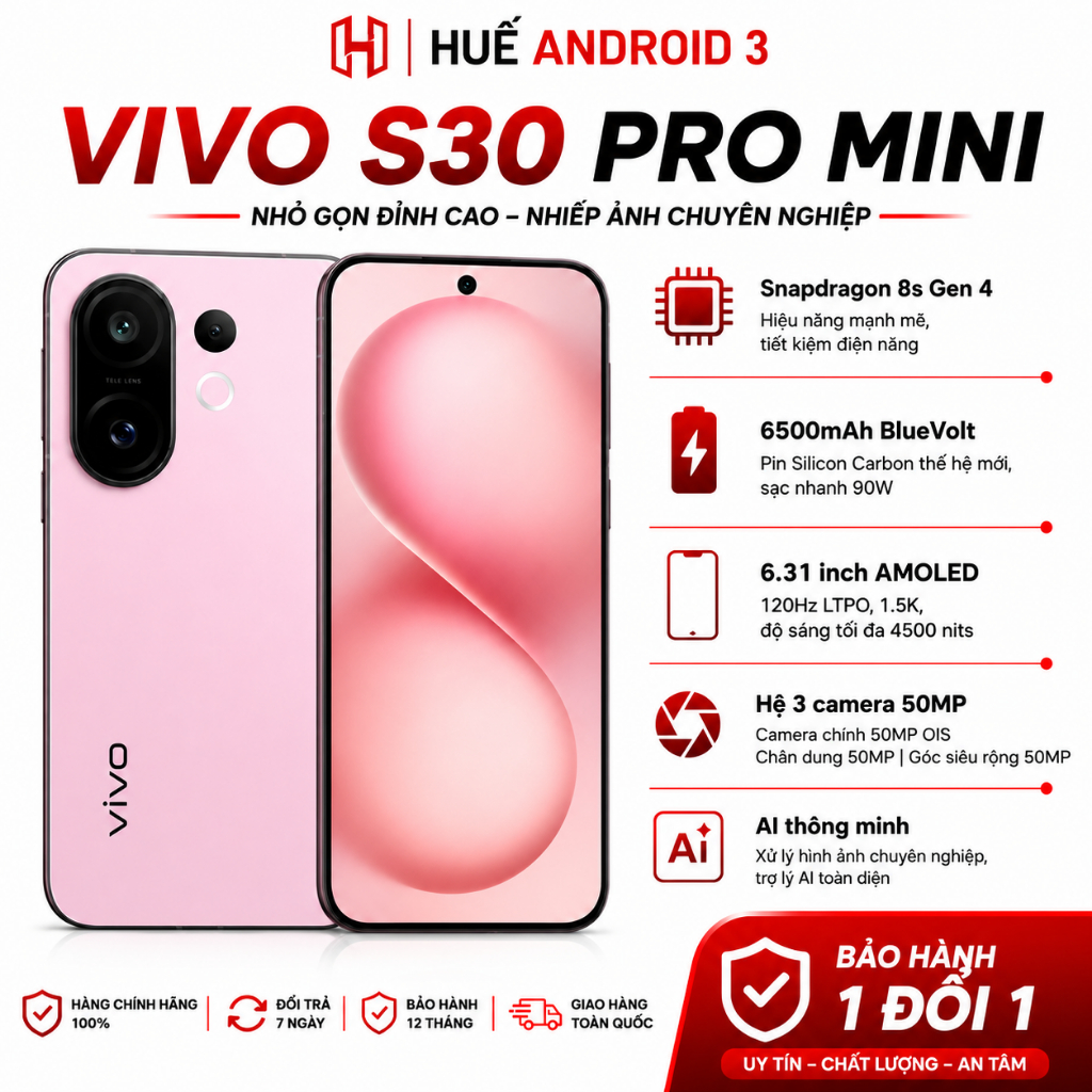 Vivo S30 Pro Mini (Dimensity 9300 Plus - Pin 6500mAh) Like new 99% | BigBuy360 - bigbuy360.vn