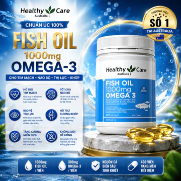 [Chính Hãng Úc] Dầu Cá Healthy Care Fish Oil 1000mg Omega 3 (400 Viên) - Viên Uống Bổ Mắt, Giảm Mỏi Mắt, Bổ Não