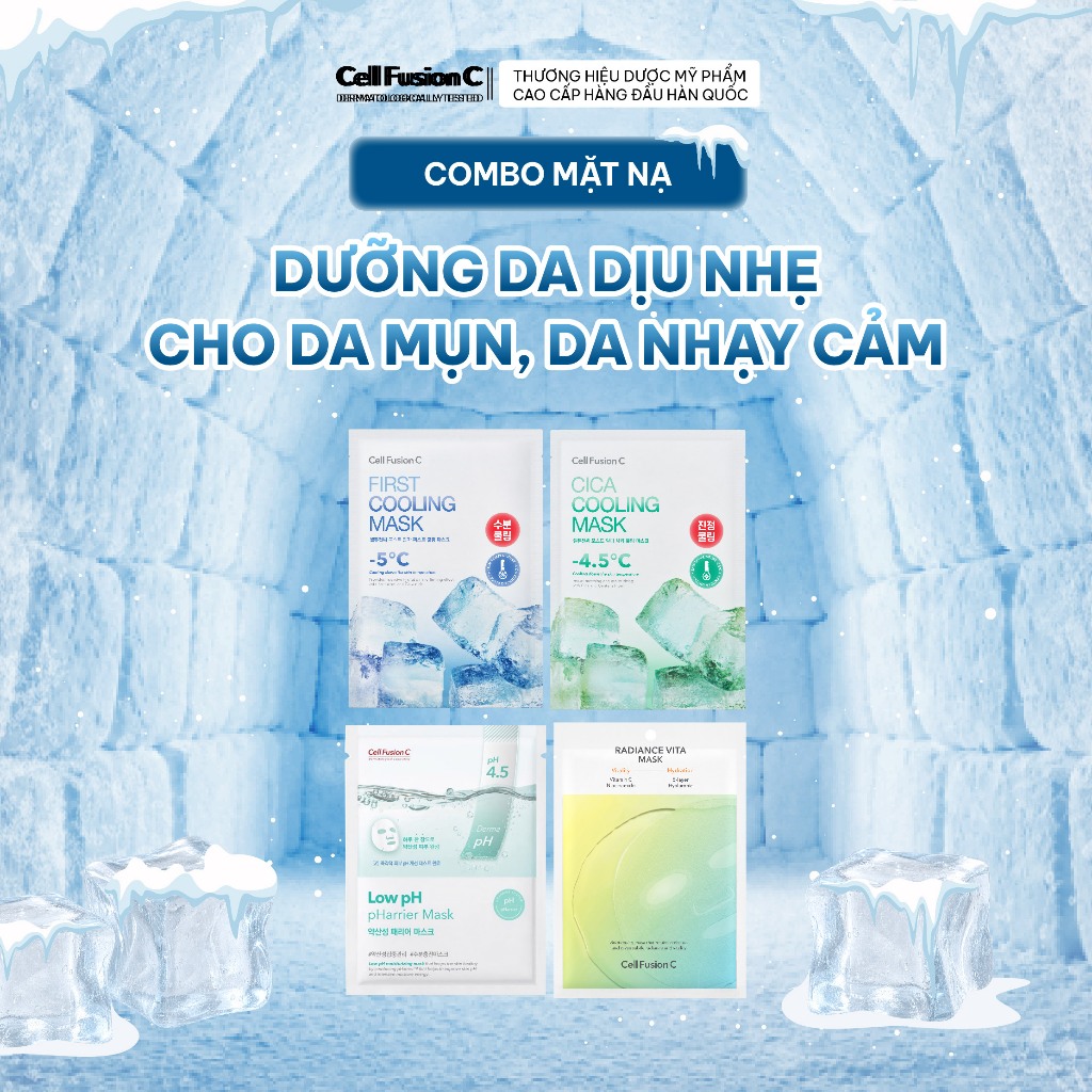 Mặt Nạ Làm Hạ Nhiệt, Giảm Mụn, Làm Sáng, Cân Bằng pH | Dưỡng Da Dịu Nhẹ Cho Da Mụn, Da Nhạy Cảm