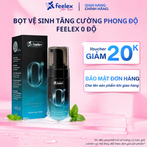 Bọt vệ sinh nam dùng trước quan hệ giúp giảm nhạy cảm Feelex 0 Độ tạo cảm giác mát lạnh sâu -100ml