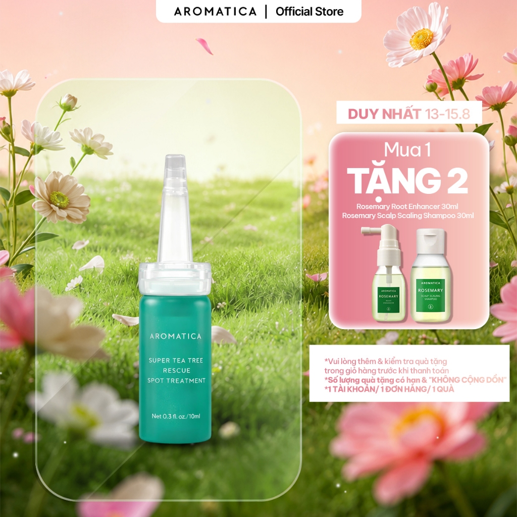 Chấm Mụn Tràm Trà Aromatica Super Tea Tree Rescue Spot Treatment 10ml