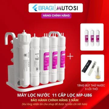 Máy Lọc Nước Để Gầm Mutosi 11 Cấp lọc Hydrogen Ion Kiềm MP-U86 - Bảo Hành 3 Năm
