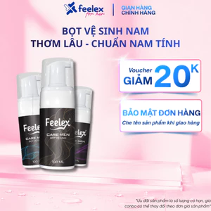 [Hàng VIP] Bọt vệ sinh nam giới Feelex Care Men làm sạch sâu, khử mùi ngăn ngừa nấm ngứa hương nước hoa 100ml