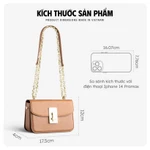 Bộ hộp quà trắng LATA (Túi đeo chéo nữ LATA HN112 + Hộp quà HQ2T + Túi giấy TG2T + Túi rút BVR3838 + Thiệp cảm ơn BT1) — ảnh 3