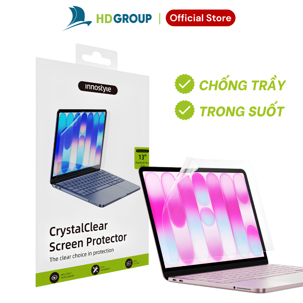 Miếng dán màn hình từ tính cho Macbook Innostyle size 13/13.6/14/15/16" chính hãng, chống trầy xước | BigBuy360 - bigbuy360.vn