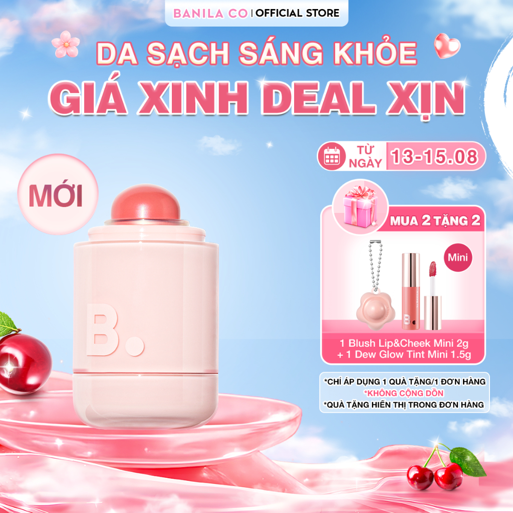 Má Hồng Kiêm Son Kem Mịn B. By Banila Romantic Blush Lip & Cheek 3.7G