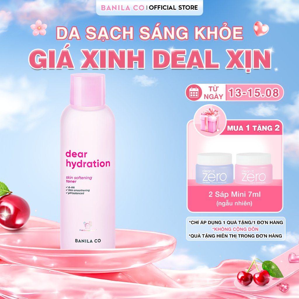 Toner Dưỡng Ẩm Làm Dịu Da, Chăm Sóc Da Banila Co Dear Hydration Skin Softening Toner 200ML