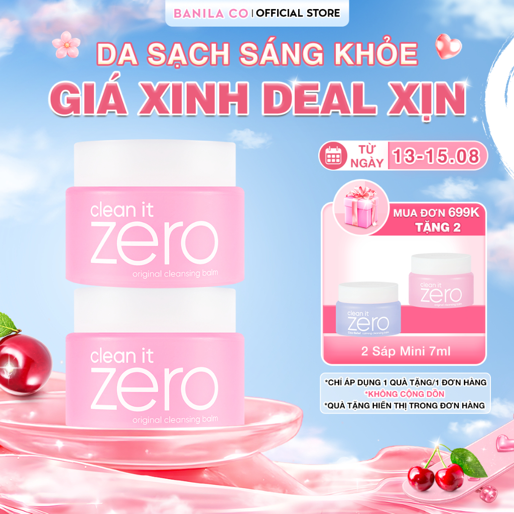 COMBO 2 Sáp tẩy trang BANILA CO 180ML dành cho mọi loại da
