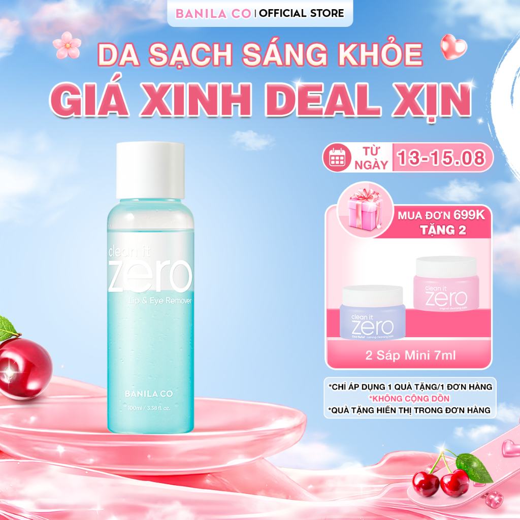 Nước Tẩy Trang Chuyên Dụng Cho Mắt Và Môi B. By Banila Lip & Eye Remover Sạch Sâu Loại Bỏ Lớp Makeup 100ML