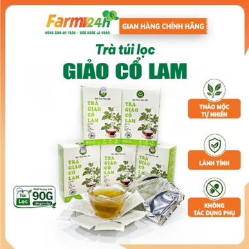 [30 gói] Trà Giảo Cổ Lam túi lọc, thảo mộc tự nhiên, thơm ngon, đậm vị trà | Farm24h