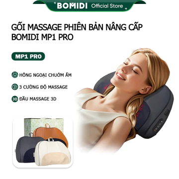 Gối Massage Hồng Ngoại Bomidi MP1 Pro,Hỗ trợ lưu thông máu với 6 tính năng, 3 mức độ massage và hồng ngoại