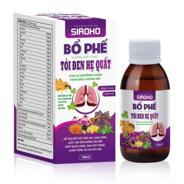 Siroho Bổ Phế Vương Mật ong Tỏi đen Hẹ Quất Cao lá thường xuân Tinh dầu thông đỏ bổ phế, giảm ho, giảm viêm họng chaid