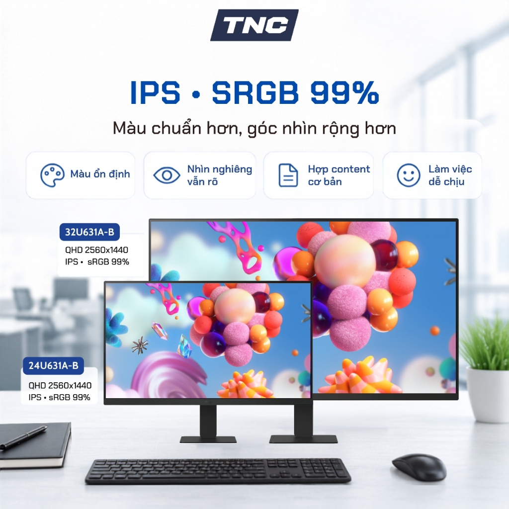 Màn Hình LG 24U631A-B | 32U631A-B 24Inch | 32Inch/ IPS/ QHD/ 100Hz/ 5ms/ USB-C - Bảo Hành 2 Năm | BigBuy360 - bigbuy360.vn
