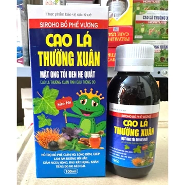 Siroho Bổ Phế Vương Mật ong Tỏi đen Hẹ Quất Cao lá thường xuân Tinh dầu thông đỏ bổ phế, giảm ho, giảm viêm họng rát hon