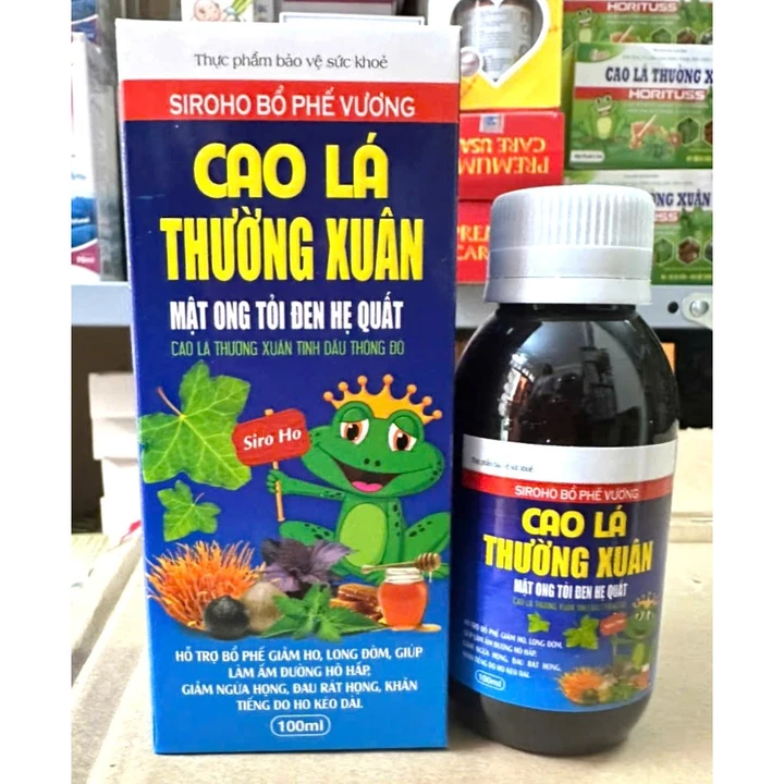 Siroho Bổ Phế Vương Mật ong Tỏi đen Hẹ Quất Cao lá thường xuân Tinh dầu thông đỏ bổ phế, giảm ho, giảm viêm họng rát hon
