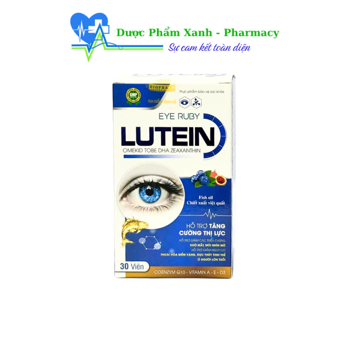 Viên Uống Bổ Mắt EYE RuBy LUTEIN Hỗ Trợ Giảm Khô Mắt, Mỏi Mắt - Lọ 30 viên