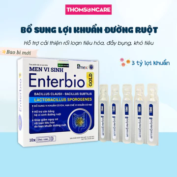 Men vi sinh đường ruột Enterbio Gold dễ uống, probiotic lợi khuẩn giảm rối loạn tiêu hóa cho bé và người lớn