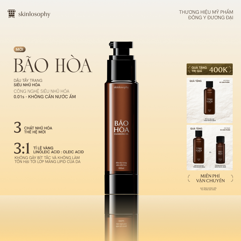 Dầu Tẩy Trang Bão Hòa Skinlosophy Công Nghệ Nhũ Hóa Mới Cho Mọi Loại Da – 100ml