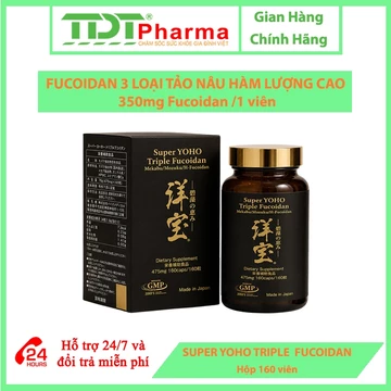 Thực phẩm chức năng Super Yoho Triple Fucoidan Nhật Bản. Hộp 160 viên
