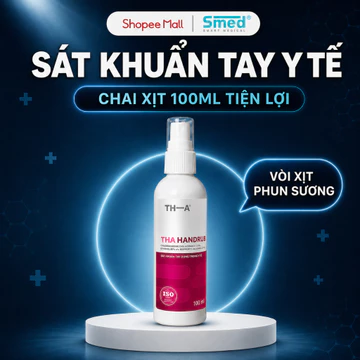 [CHAI 100ML] Dung Dịch Sát Khuẩn Tay Nhanh THA HANDRUB 80% Ethanol - Diệt Khuẩn 99,9, Nhỏ Gọn Tiện Lợi, Dưỡng Ẩm Da Tay