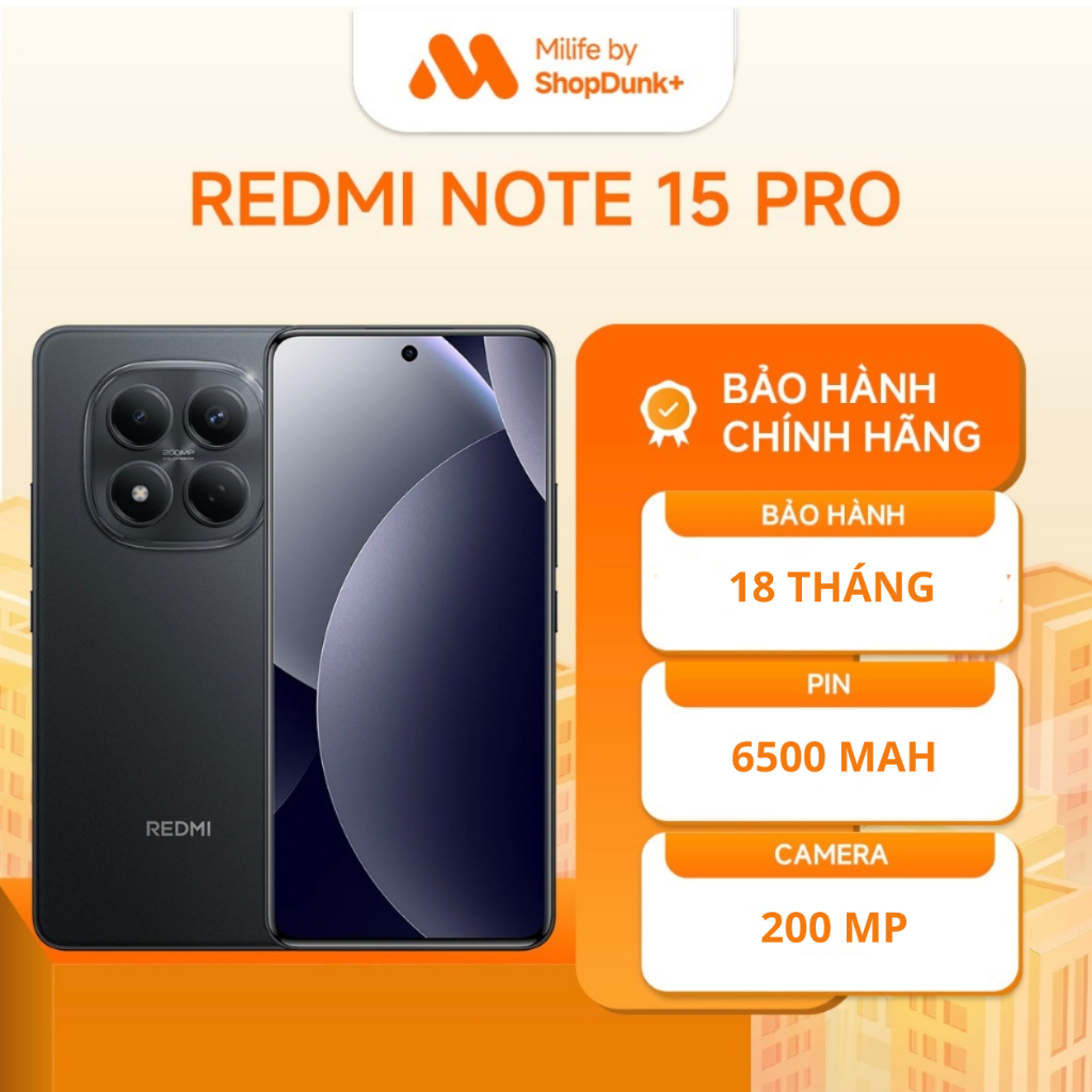 [HỎA TỐC] Điện Thoại Xiaomi Redmi Note 15 Pro 8+256GB | 12+256GB Chính Hãng | Bảo Hành 18 Tháng
