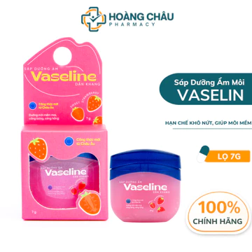 Sáp Dưỡng Môi Vaseline Dân Khang – Dưỡng Ẩm Môi, Hạn Chế Khô Nứt, Giúp Môi Mềm Mịn, Lọ 7g