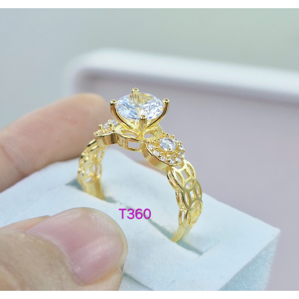 Nhẫn Kim tiền 02 - nhẫn đồng vàng đúc đặc, không han rỉ Trang sức Yến Yến