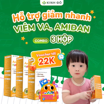 [Combo 3 hộp] Siro ho cho bé An Hầu Đan Kids - Hỗ trợ giảm nhanh viêm va, amidan bằng thảo dược