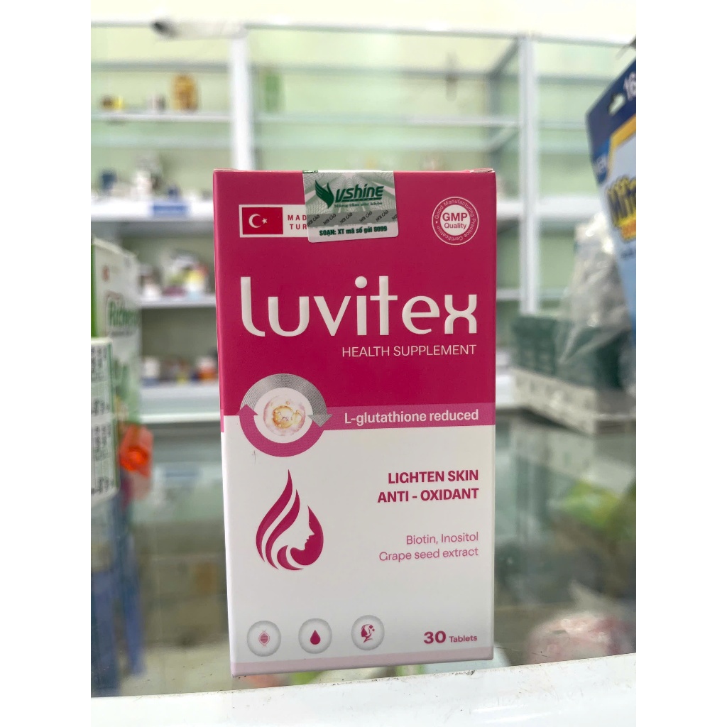 Viên Ngậm Đẹp Da Luvitex - (HSD 2029) - Hỗ Trợ Chống Oxy Hóa, Giúp Làm Đẹp Da, Giảm Thâm Nám, Sạm Da