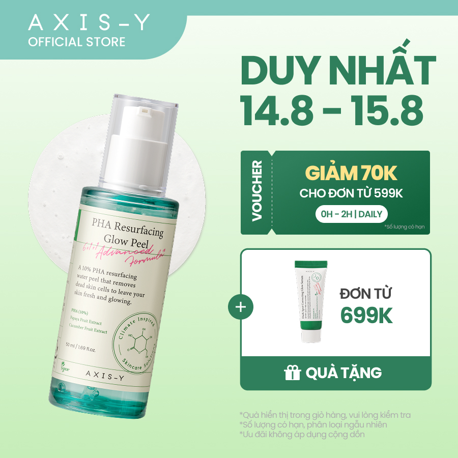 AXIS-Y Gel Tẩy Tế Bào Chết PHA Dịu Nhẹ | PHA Resurfacing Glow Peel 50ml