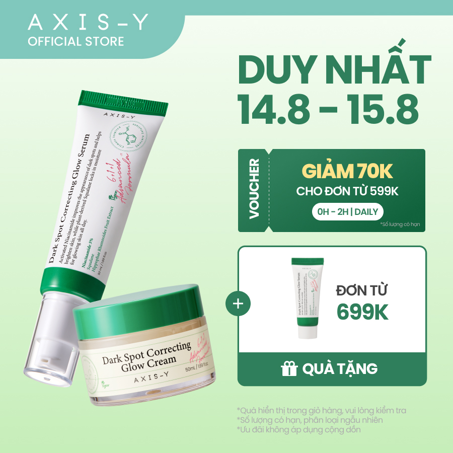 Combo Dưỡng Sáng Mờ Thâm AXIS-Y Serum & Kem dưỡng | Dark Spot Serum & Dark Spot Cream 50ml & 50ml