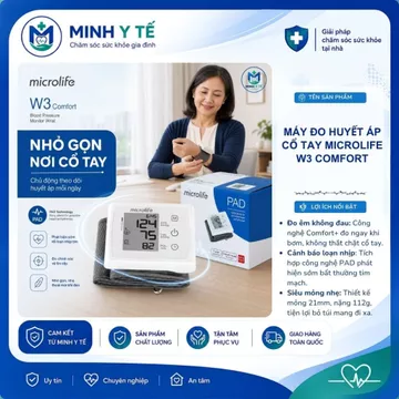 Máy đo huyết áp cổ tay siêu mỏng Microlife W3 Comfort
