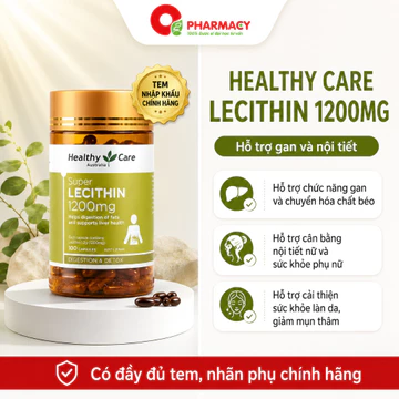 (Úc) Viên Uống Chiết Xuất Đậu Nành Healthy Care Lecithin Hỗ Trợ Gan Và Nội Tiết