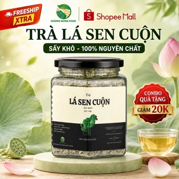 Trà Sen Cuộn Sấy Khô, Trà Lá Sen Chất Lượng Cao - Hương Rừng Food Hỗ Trợ Giảm Cân, Tăng Cường Sức Đề Kháng.