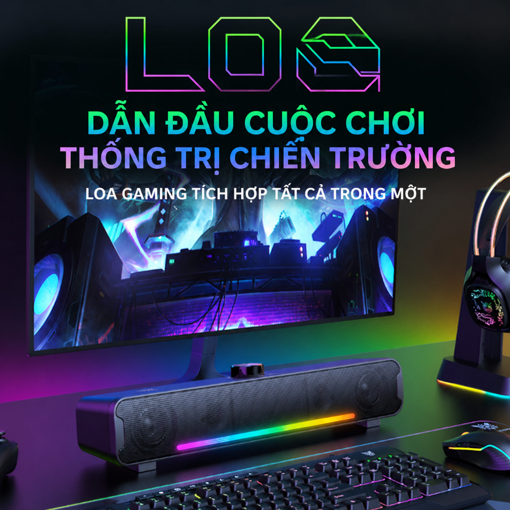 Loa Máy Tính onikuma L16 Bluetooth Laptop Để Bàn Loa Thanh Máy Tính Mini Có Dây Pc Tivi ipad Bass Mạnh Có Đèn Led RGB | BigBuy360 - bigbuy360.vn